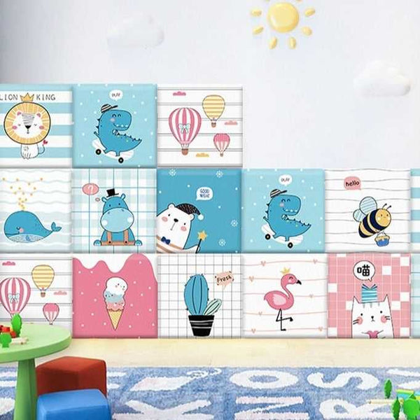 Count the Penguins Kids Wall Padded Safety Cushions Set-Anti Collision Padded Wall Stickers