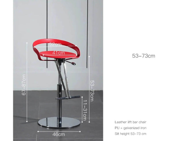 Counter Ergonomic Bar Chair for Kitchen Island Counter-Bar Stools