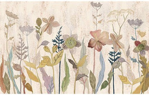 Countryside Flowers Wallpaper Mural: Enhance Your Space-Flower & Leaf Wallpaper