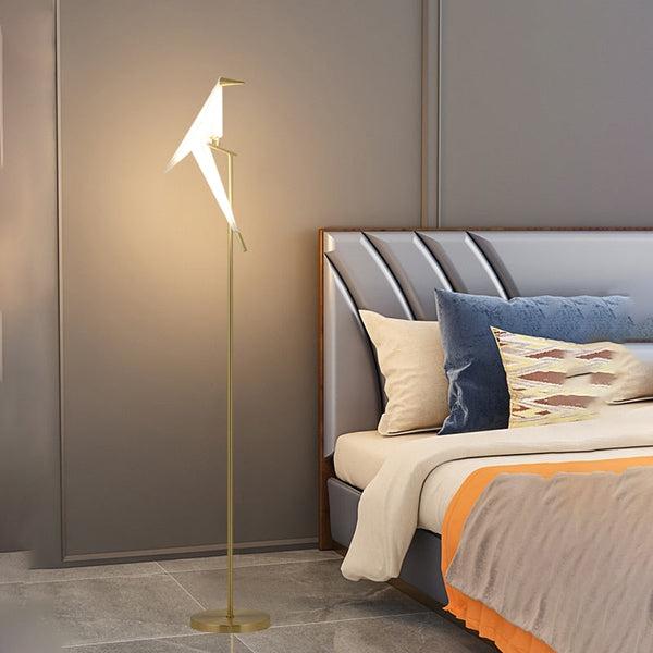 Crane The Bird LED Floor Lamp: Illuminate in Style-Floor Lamp