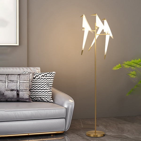 Crane The Bird LED Floor Lamp: Illuminate in Style-Floor Lamp