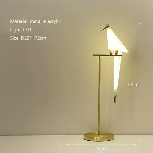 Crane The Bird LED Floor Lamp: Illuminate in Style-Floor Lamp