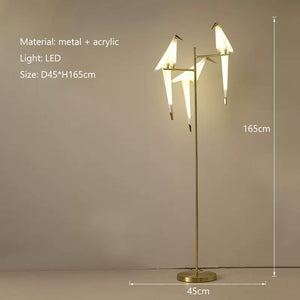 Crane The Bird LED Floor Lamp: Illuminate in Style-Floor Lamp