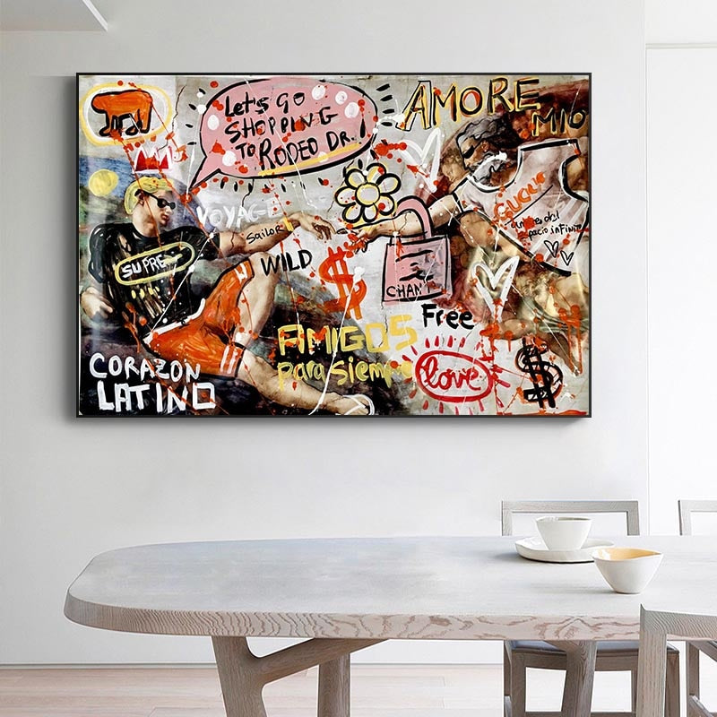 Creation Of Adam Canvas Wall Art-Wall Posters