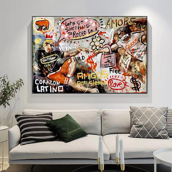 Creation Of Adam Canvas Wall Art-Wall Posters
