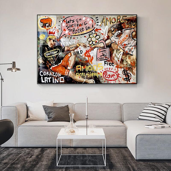 Creation Of Adam Canvas Wall Art-Wall Posters