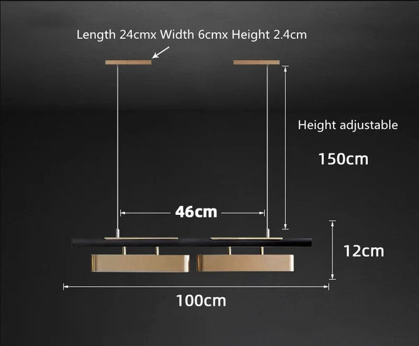 Creative Black Gold Combination Hanging Lamp-Kitchen Island