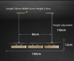 Creative Black Gold Combination Hanging Lamp-Kitchen Island