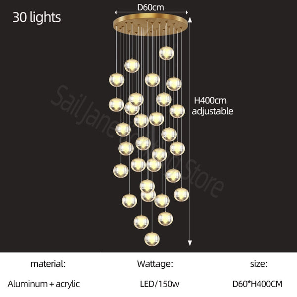 Crystal Ball Staircase Chandelier: Enhancing Your Space-Staircase Chandelier