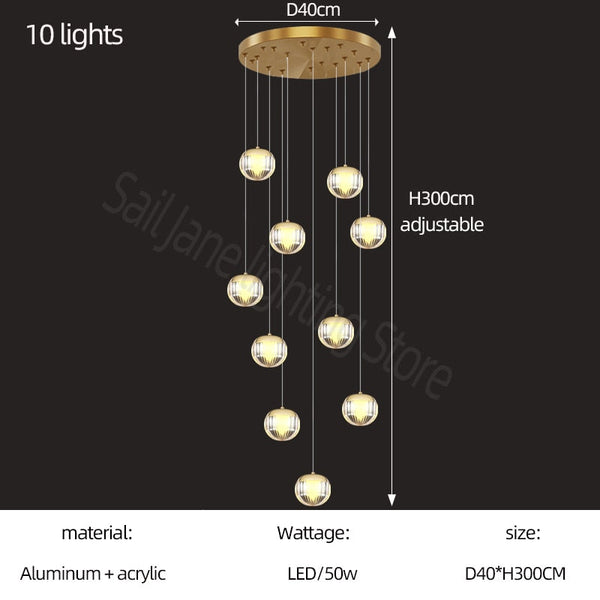 Crystal Ball Staircase Chandelier: Enhancing Your Space-Staircase Chandelier