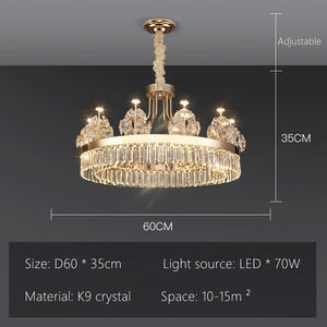 Crystal Ceiling K9 Crystal Grand Chandelier: Elegant Lighting Fixture-Ceiling Chandelier