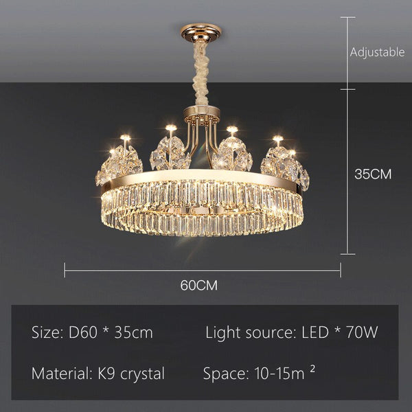 Crystal Ceiling K9 Crystal Grand Chandelier: Elegant Lighting Fixture-Ceiling Chandelier