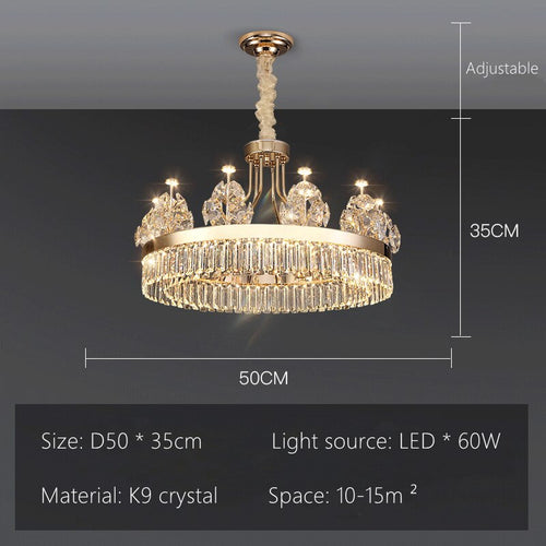 Crystal Ceiling K9 Crystal Grand Chandelier: Elegant Lighting Fixture-Ceiling Chandelier