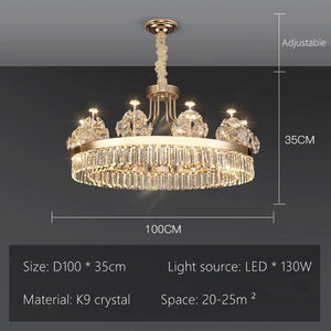 Crystal Ceiling K9 Crystal Grand Chandelier: Elegant Lighting Fixture-Ceiling Chandelier