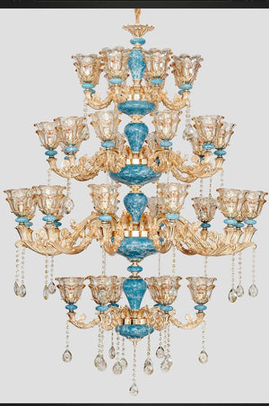 Crystal Ceramic Tier Chandelier - Elevate Your Space with Timeless Elegance-Ceiling Chandelier