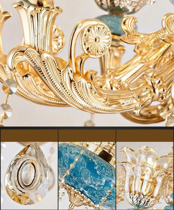 Crystal Ceramic Tier Chandelier - Elevate Your Space with Timeless Elegance-Ceiling Chandelier