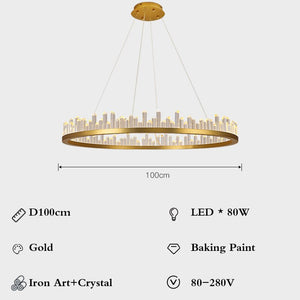 Crystal Chandelier: Exquisite Lustre for Elegant Spaces-Ceiling Chandelier