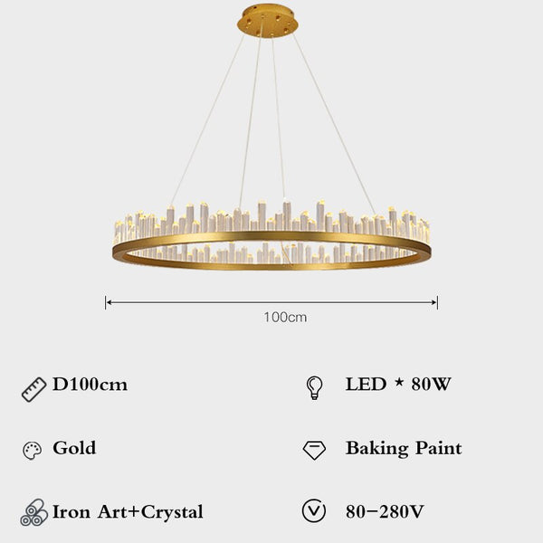 Crystal Chandelier: Exquisite Lustre for Elegant Spaces-Ceiling Chandelier