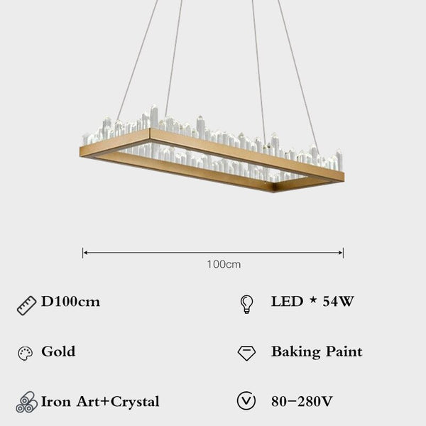 Crystal Chandelier: Exquisite Lustre for Elegant Spaces-Ceiling Chandelier