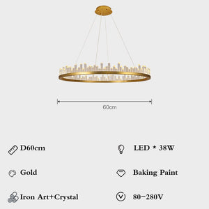 Crystal Chandelier: Exquisite Lustre for Elegant Spaces-Ceiling Chandelier