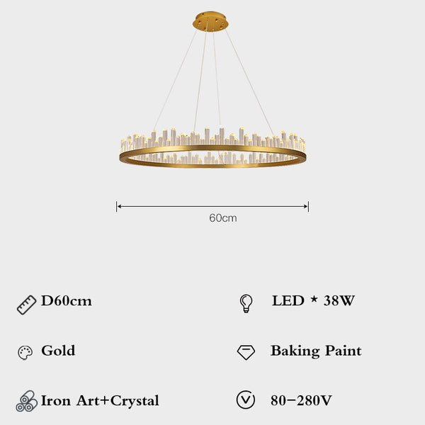 Crystal Chandelier: Exquisite Lustre for Elegant Spaces-Ceiling Chandelier