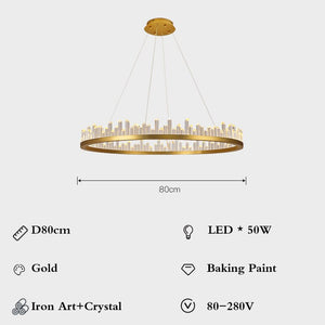 Crystal Chandelier: Exquisite Lustre for Elegant Spaces-Ceiling Chandelier
