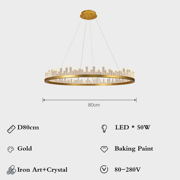 Crystal Chandelier: Exquisite Lustre for Elegant Spaces-Ceiling Chandelier