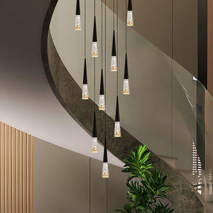 Crystal Cones Staircase Chandelier - Stunning Ambiance-Staircase Chandelier