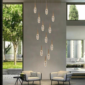 Crystal Cones Staircase Chandelier – Stunning Elegance-Staircase Chandelier