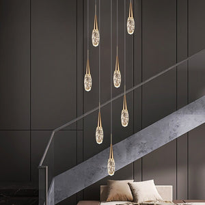 Crystal Cones Staircase Chandelier – Stunning Elegance-Staircase Chandelier