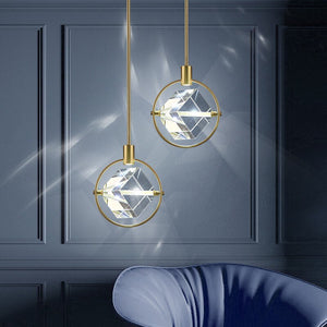 Crystal Cube LED Rotatable Pendant Chandelier-Pendant Lights