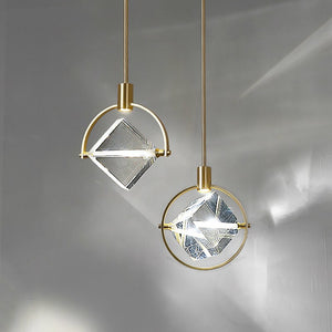 Crystal Cube LED Rotatable Pendant Chandelier-Pendant Lights