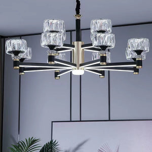 Crystal Cylinders LED Chandelier - Modern Lighting-Ceiling Chandelier