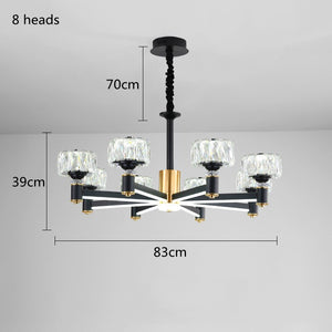 Crystal Cylinders LED Chandelier - Modern Lighting-Ceiling Chandelier