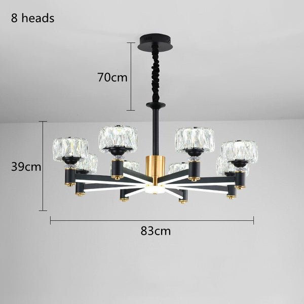 Crystal Cylinders LED Chandelier - Modern Lighting-Ceiling Chandelier