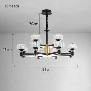Crystal Cylinders LED Chandelier - Modern Lighting-Ceiling Chandelier