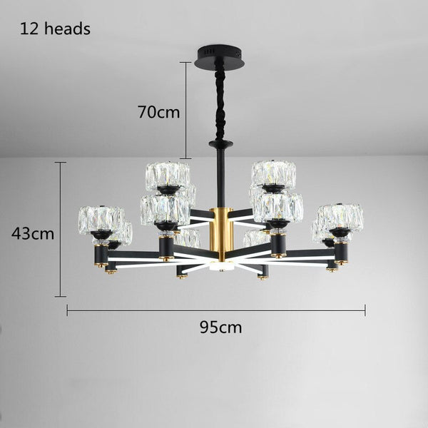 Crystal Cylinders LED Chandelier - Modern Lighting-Ceiling Chandelier