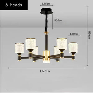 Crystal Cylinders LED Chandelier - Modern Lighting-Ceiling Chandelier