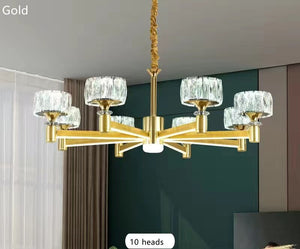 Crystal Cylinders LED Chandelier - Modern Lighting-Ceiling Chandelier