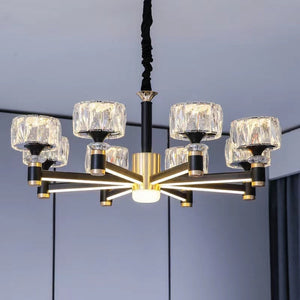 Crystal Cylinders LED Chandelier - Modern Lighting-Ceiling Chandelier