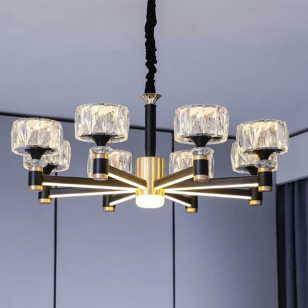 Crystal Cylinders LED Chandelier - Modern Lighting-Ceiling Chandelier