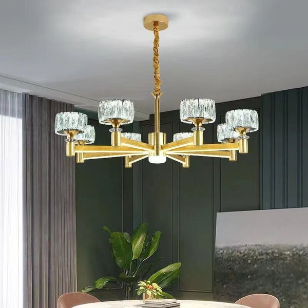 Crystal Cylinders LED Chandelier - Modern Lighting-Ceiling Chandelier