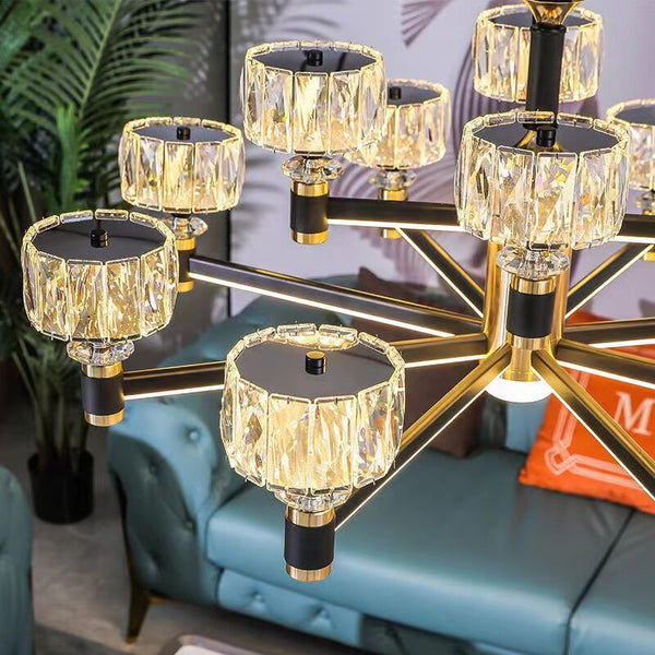 Crystal Cylinders LED Chandelier - Modern Lighting-Ceiling Chandelier