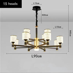 Crystal Cylinders LED Chandelier - Modern Lighting-Ceiling Chandelier