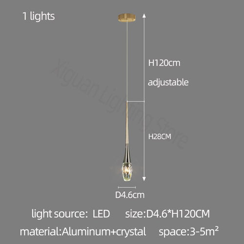 Crystal Drops Staircase Chandelier - Exquisite Home Lighting-Staircase Chandelier