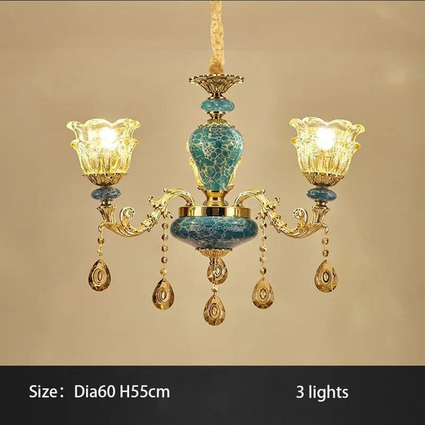 Crystal Elegance Chandelier - K9 Crystal Ceramic Atmosphere Chandelier-Ceiling Chandelier
