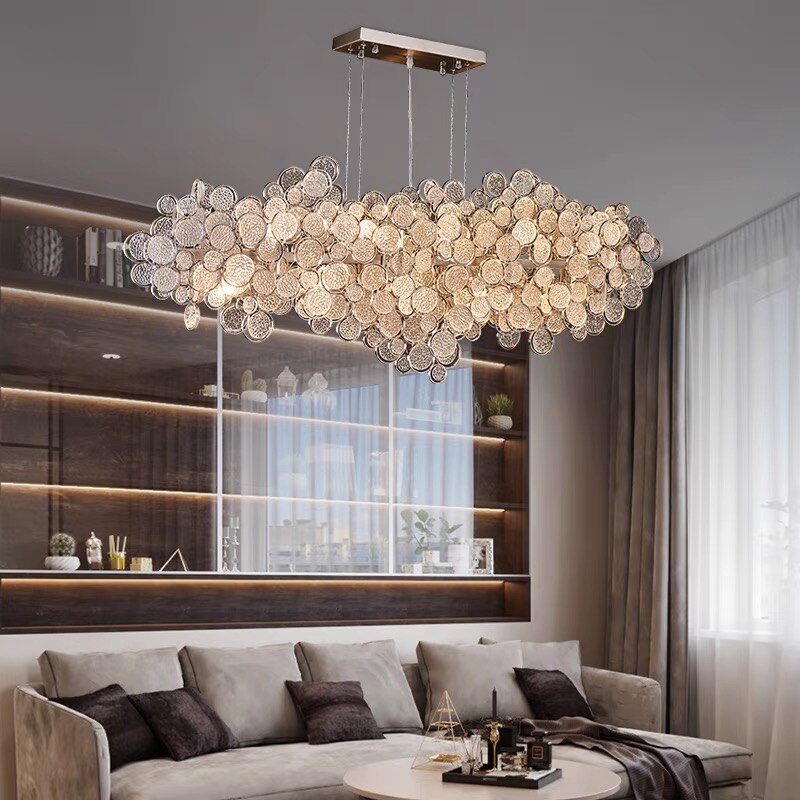 Crystal Glass Chandelier – Illuminate with Elegance-Chandeliers