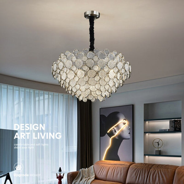 Crystal Glass Chandelier – Illuminate with Elegance-Chandeliers