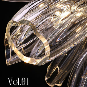 Crystal Glass Petals Chandelier: Elegant Lighting Fixtures-Ceiling Chandelier