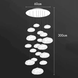 Crystal Lava Pebbles Chandelier - Elegant Lighting-Staircase Chandelier